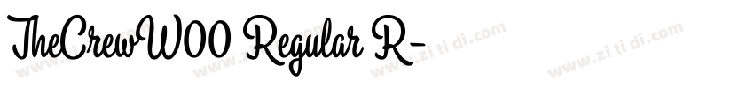 TheCrewW00 Regular R字体转换